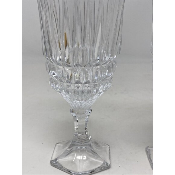 Set of 2 Vintage Fostoria Heritage Clear Lead Crystal Wine Glasses 6” - Picture 4 of 9